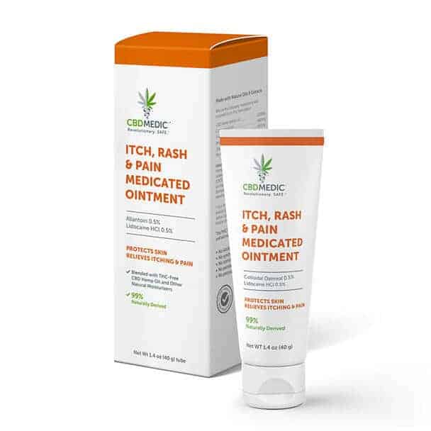 CBD Ointment for diabetic itch and rash skins