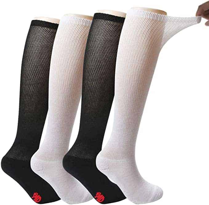 Knee high diabetic socks for men