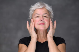 DIabetic lotions being applied by senior woman